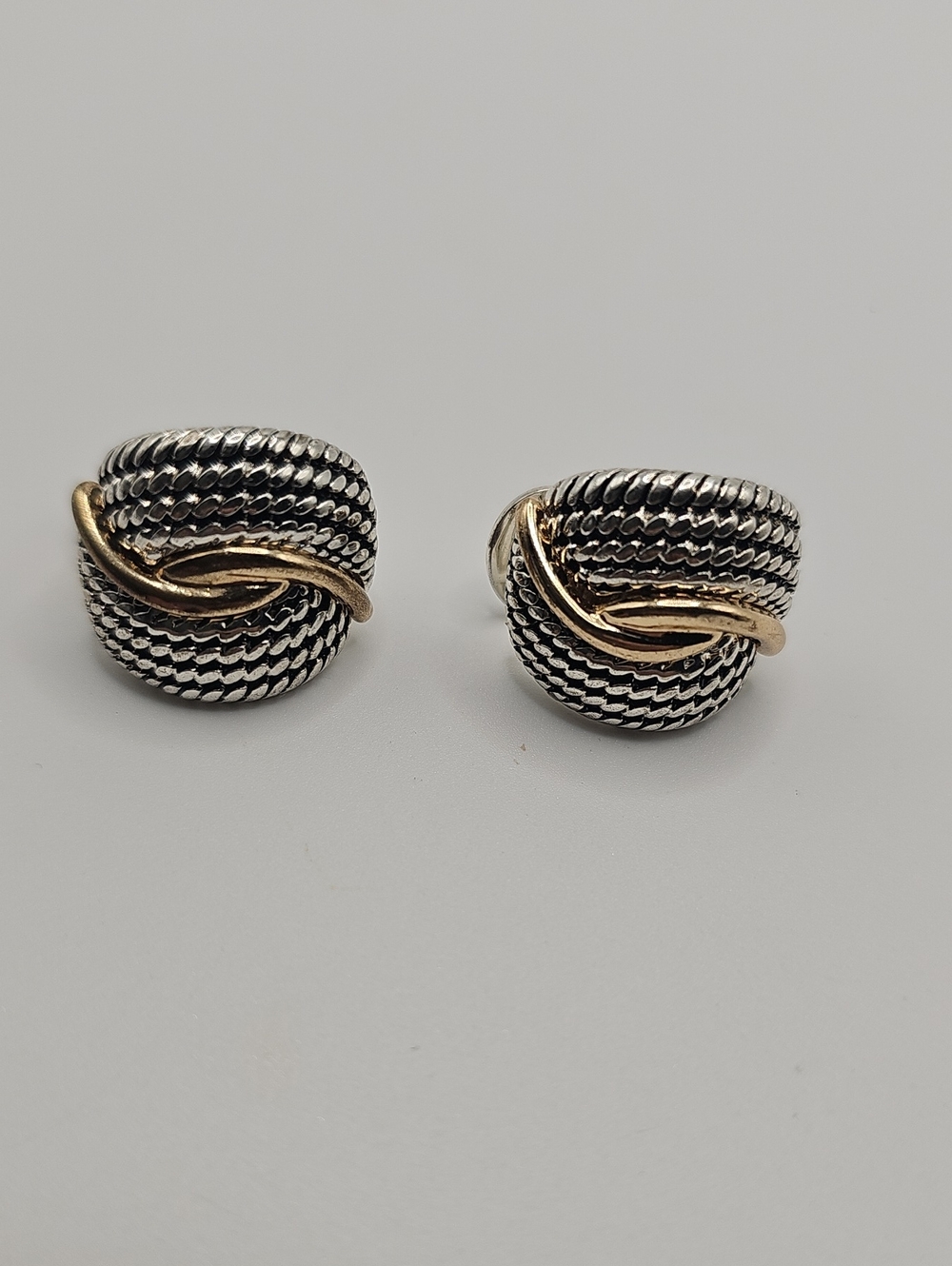 Designer Silver And Gold Tone. Unmarked. Very Good Used Condition.